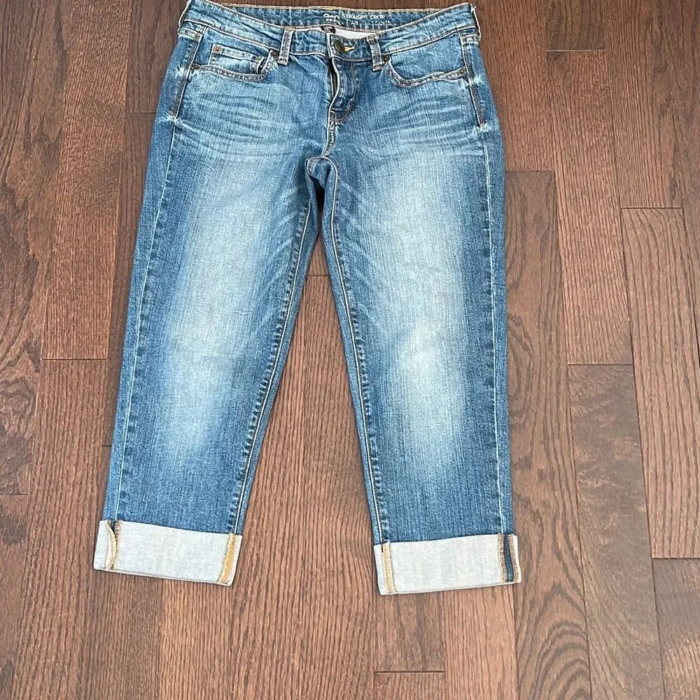 GAP 1969 Straight Cropped Cuffed Jeans Size 8/29 R - Picture 2 of 8
